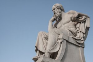 Beeld van denkende filosoof | De VO Gids 2026