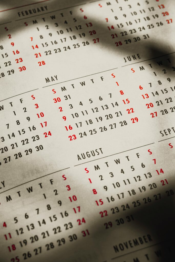 Deel van een kalender | De VO Gids 2026